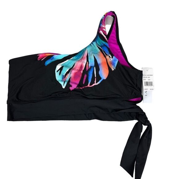 La Blanca Women's Plus Size 22W Prism Palm Bandeau Bikini Top - Picture 3 of 10